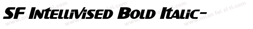 SF Intellivised Bold Italic字体转换